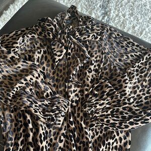 Kate Spade Animal Print Blouse with Bow.